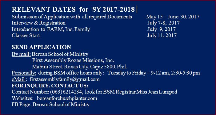 bsm dates sdy2017-18